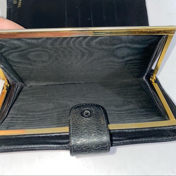 Chanel Black Pebbled Leather Long Bifold Wallet - Picture 6 of 12